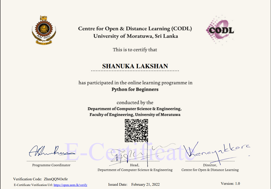 Certificate 9